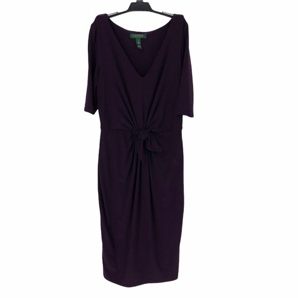 Lauren Ralph Lauren Dresses & Skirts - Lauren Ralph Lauren Purple Bow Front Sheath Dress